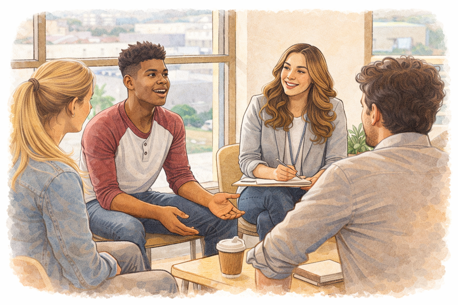 A reflective illustration representing the future of employee assistance programs and relational workplace wellbeing in Australia.